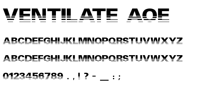 Ventilate AOE font
